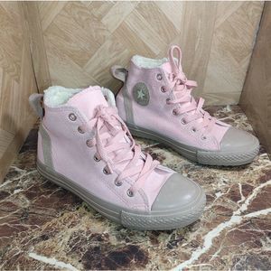 Converse girls junior CT Hollis pink hi shoes sneaker size 3
